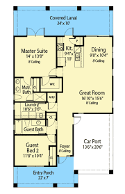 Plan 33213zr 2 Bed Energy Saver House Plan With Carport House Plans Classic House Country Style House Plans