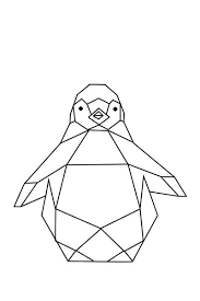 Penguin Pingouin Geometric Geometrique Animaux Geometrique Geometrie Dessin Geometrique