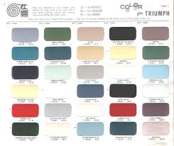 Paint Charts Triumph Club Vintage Triumph Register