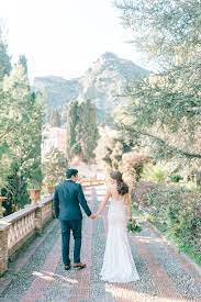 Sicily Elopement Wedding With Bride In Wtoo By Watters Bhldn Accessories Elope Wedding Destination Wedding Europe European Destination Weddings