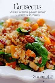 Couscous With Chicken Butternut Squash Spinach Seasonal Muse Recipe Butternut Squash Spinach Couscous Recipes Healthy Eating Recipes