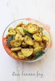 Raw Banana Fry Raw Banana Recipes Aratikaya Recipes Recipe Raw Banana Banana Recipes Tasty Vegetarian Recipes