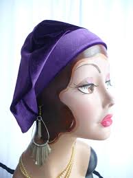 Oversize Royal Purple Velvet Beret,