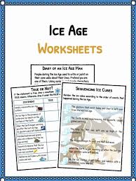 Ice Age Facts Worksheets For Kids Historical Information