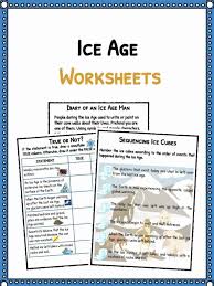 ice age facts worksheets for kids historical information