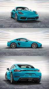 Porsche 718 Cayman Aqua Blue Porsche 718 Cayman Porsche Sports Car Porsche Cars