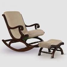 Remember the times when you saw your grandmother in the rocker knitting or reading you a story? Sheesham Wood Rocking Chair With Foot Rest And Cushion Wood Rocking Chair For Living Room Home Decor Finish Color Brown Wood Art City