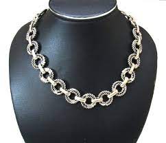 16 5 Inch Long German Silver Necklace 18 Mm Wide New Vintage Style Brass Copper Necklace German Silver Chain Neckla Necklace Price Fashion Jewelry Jewelry