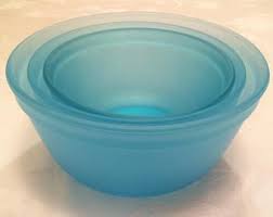 If you prefer a simplified shopping experience, try the mobile web version of amazon at www.amazon.com/access. 3 Anchor Hocking Frosted Nesting Bowls Frosted Blue Glass Bowls Beautiful Circular Design Of Aqua Blue Glass Serving Couples Dinn Nesting Bowls Glass Bowl Bowl