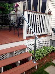 On a front step or stairs of a deck, there should always be a railing extending from the bottom of the stairs to the landing that is fully connected. 13 Outdoor Stair Railing Ideas That You Can Build Yourself Simplified Building