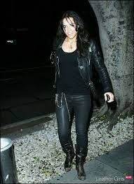 Michelle Rodriguez Leather Look Jeans And Leather Jacket 2 600x825 Michelle Rodriguez Michelle Rodrigues Michelle