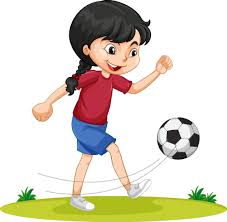 Pegue um papel e um lápis e vamos começar a desenhar! Linda Garota Jogando Futebol Personagem De Desenho Animado Isolado 2085678 Vetor No Vecteezy