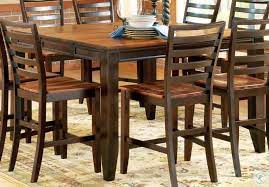 Steve silver abaco drop leaf counter height dining table in acacia. Abaco Cordovan Cherry Extendable Square Counter Height Dining Table From Steve Silver Ab500pt Coleman Furniture