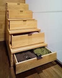 Hochbett Stufen Holz Schubladen Statt Kommode Kleine Loft Wohnungen Treppenspeicher Treppenschrank