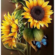 This set of 4 bold. Butterfly On A Sunflower Diy Diamond Painting Colorelaxation