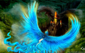 Did the real world name get created out of the myth? Blue Phoenix Bird Novocom Top