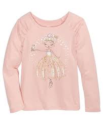 Little Girls Ballerina Print T Shirt Created For Macys