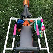 Rubber coated hooks reduce torque placed on the rims and spokes. Yuba Cargo Bikes Diy Monkey Bar Flair