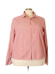 Details About Casual Corner Annex Women Orange Long Sleeve Button Down Shirt 3x Plus