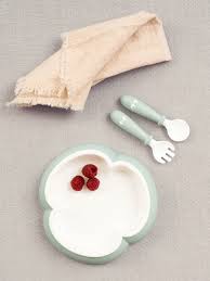 Stylish baby plate set with baby cutlery | BABYBJÖRN