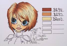 Blank Copic Hair Color Chart Hair Color 12 Shinhan