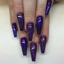 7pcs purple nail brush set acrylic uv builder gel nail polish art painting kit. Iiiannaiii Purple Acrylic Nails Purple Glitter Nails Coffin Nails Designs