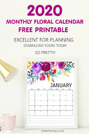 Bedroom decorating ideas 2019 2020 calendar. Free Printable Calendar 2020 In Most Beautiful Florals