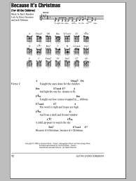 Watch me now, here i go, all i need's a little snow! Because It S Christmas For All The Children By Barry Manilow Guitar Chords Lyrics Guitar Instructor