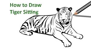 Draw a short line on the tip of each toe to indicate the claws. How To Draw Tiger Very Easily Drawing For Kids