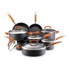 Amazing Rachael Ray Hard Anodized Nonstick 14 Piece Cookware Set Orange Kitchen Rachael Ray Cookware Set Rachel Ray Cookware Hard Anodized Cookware