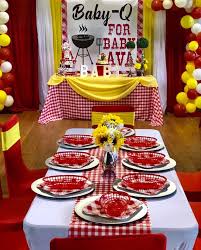 This cake stood on a tall, vintage style golden cake tray. Pin By Alaina Morgan On Baby Q Barbecue Baby Shower Baby Q Shower Baby Shower Bbq