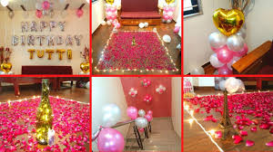 Select lighting to fit the sort of the party you are having and utilize the lights to make the sort of air you requirement for the birthday party. Romantic Birthday Room Decoration For Girlfriend At Home Birthday Room Decorations Birthday Balloon Decorations Balloon Decorations