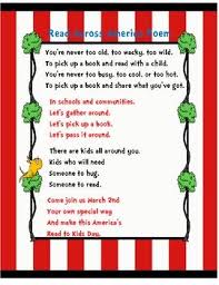 Read Across America Poem Read Across America Day America Idea Dr Seuss Activities