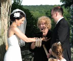 Laurie And Alan Included A Handfasting Ritual In Their Wedding Ceremony So They Could Literally Tie The Knot Handfasting Wedding Officiant Wedding Rituals