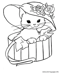 Why your toddler needs to start coloring regularly. Cat With Hat In A Box Animal Sb74e Coloring Pages Printable