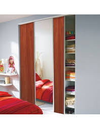 Porte placard miroir 60 cm. Optimum Portes De Placard Coulissant Optiplus 3 Vantaux Effet Merisier Et Effet Miroir L 180 X H 250 Cm