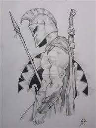 Spartan Warrior Drawings Bing Images Warrior Drawing Warrior Tattoos Spartan Warrior