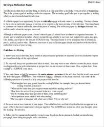 A reflection paper is a type of paper that requires you to write your opinion on a topic, supporting it with your observations and personal examples. Free 10 Sample Reflective Essay Templates In Ms Word Pdf