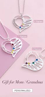 Birthstone Gifts For Mom Not Jewelry Personalized Heart Birthstone Necklace For Mom Grandma Mom Jewelry Gifts For Mom Birthstone Necklace