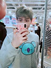 Armys love the bt21 characters just as much as they love bts. Namjoon Wearing Bt21 Merch Koya 3 Namjoon Rm Bts Bt21 Kim Namjoon Namjoon Bts Bangtan Boy