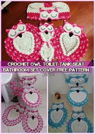 Are not only beautiful pieces of home decor, but they are sturdy, too!&lt;br /&gt; Diy Crochet Owl Toilet Tank Seat Bathroom Set Cover Free Pattern