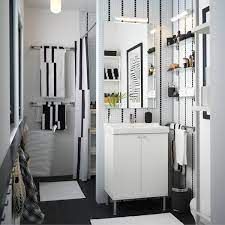 Ikea offers amazing furniture that can improve functionality and add elegance to your bathroom. A Small Beautiful Bathroom With Functional Storage Ikea