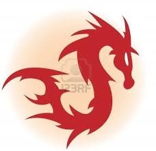 Simple Red Dragon Illustration