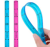 Vin Beauty 2 Pcs Flexible Ruler 30cm/12in Bendable Scale Ruler Plastic  Clear Straight Edge Ruler Soft Shatterproof Ruler for Kids Students School  ...