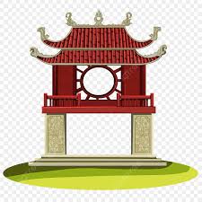Temple Vietnam Vector Design Images, Temple Of Literature Quoc Tu Giam The  First Of Vietnam, Vietnamess, Traditional, Tet PNG Image For Free Download