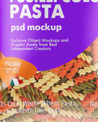 Download Plastic Bag With Fusilli Color Pasta In Bag Sack Mockups On Yellow Images Object Mockups