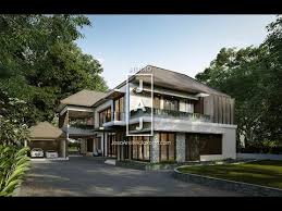 Tws & partners via architecture art designs. Desain Rumah Tinggal 2 Lantai 400m2 Style Bali Modern Di Papua Youtube