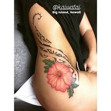 Polynesian Flower Hip Tattoo Kai Watai Big Island Hawaii Hip Tattoo Flower Hip Tattoos Hawaii Tattoos
