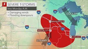 Reserva vuelos baratos a mason city: Damaging Storms To Threaten Minneapolis To Chicago As Weekend Ends Accuweather