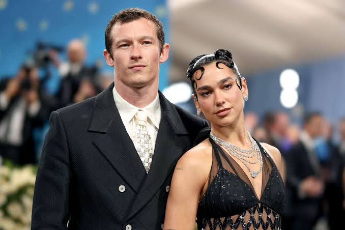 Dua Lipa and Callum Turner red carpet appearance
